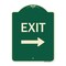 Signmission Exit With Right Arrow 3 Heavy-Gauge Aluminum Architectural Sign, 24" H, 18" L, G-1824-24045 A-DES-G-1824-24045 - alternate 1